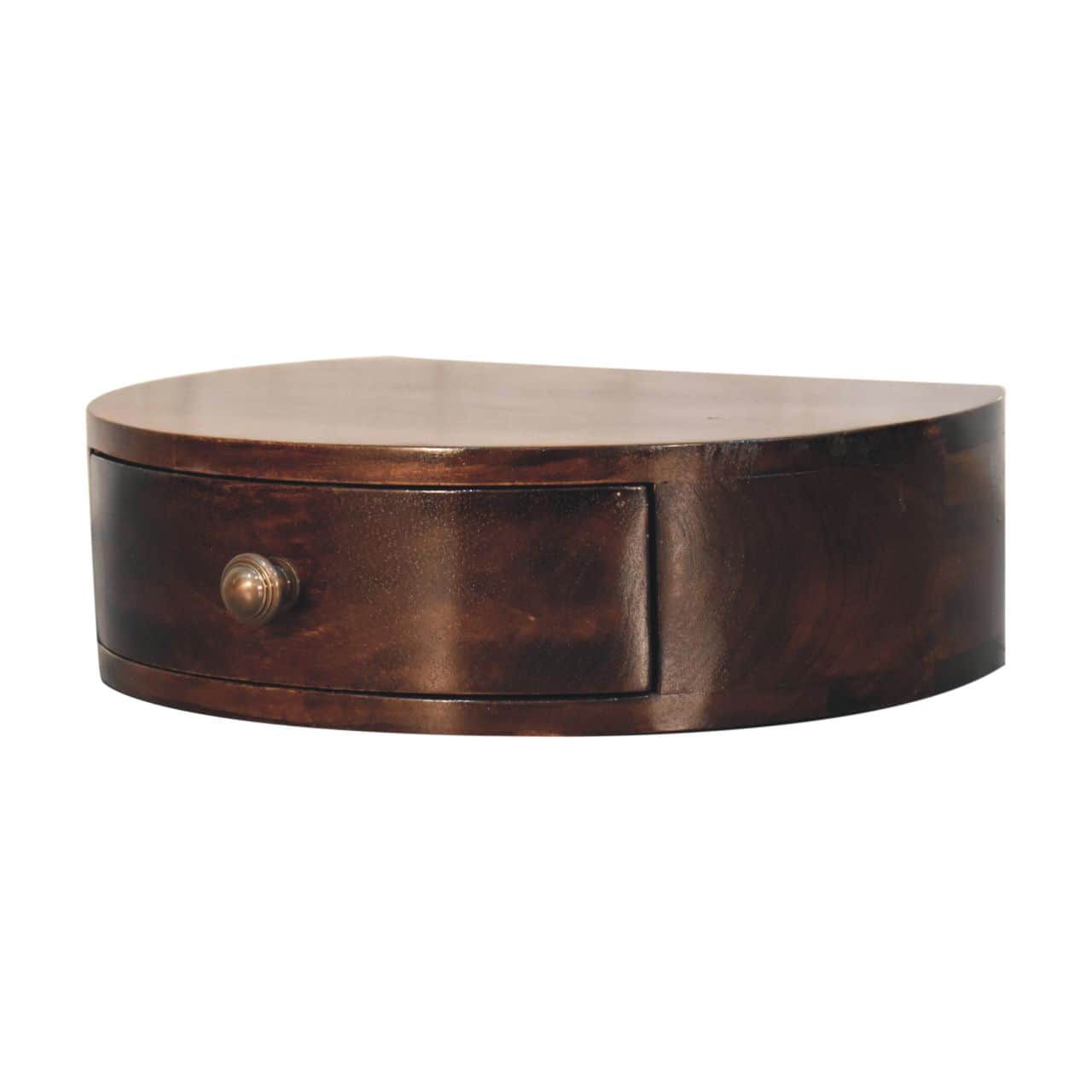 California Walnut Wall Mounted Rounded Bedside – Additional view