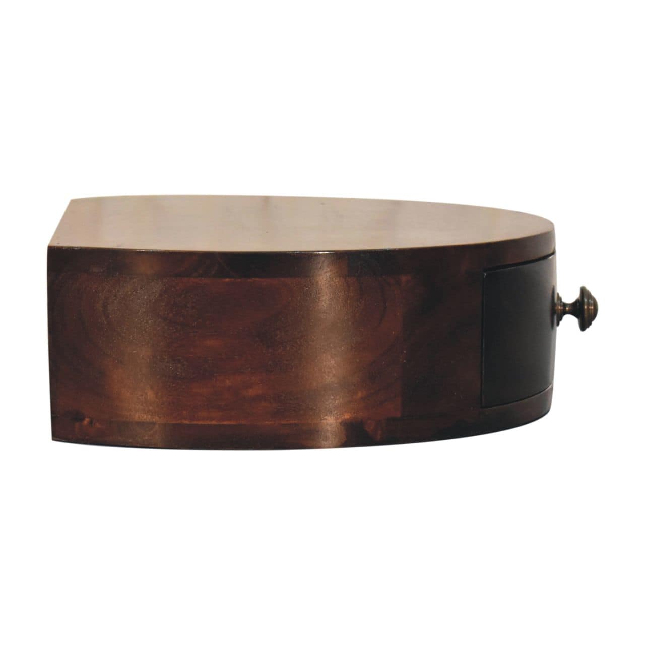 California Walnut Wall Mounted Rounded Bedside – Additional view 5