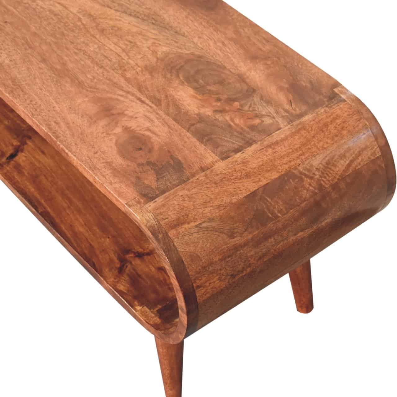 Amaya Nordic Style Honey Caramel Coffee Table – Additional view 5