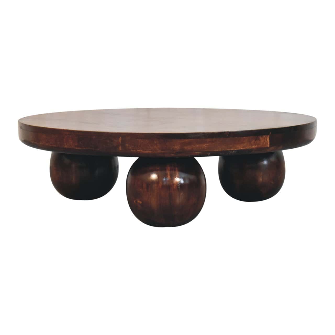 California Walnut Central Table with Ball Feet – Additional view 6