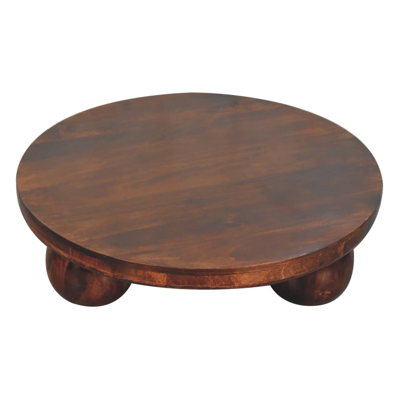 California Walnut Central Table with Ball Feet – Coffee Tables