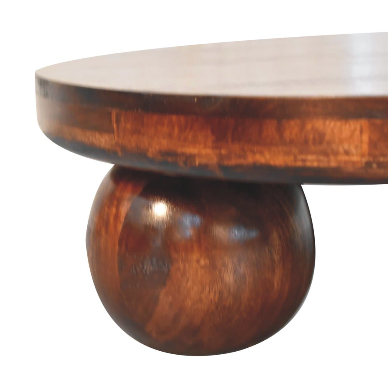 California Walnut Central Table with Ball Feet – Additional view 2