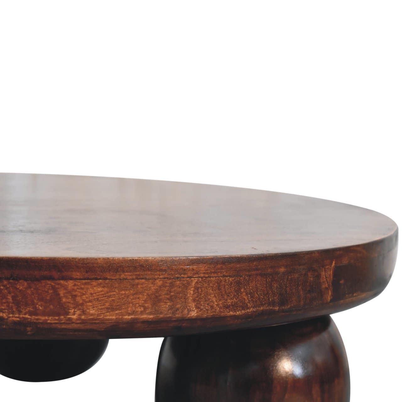 California Walnut Central Table with Ball Feet – Additional view 3