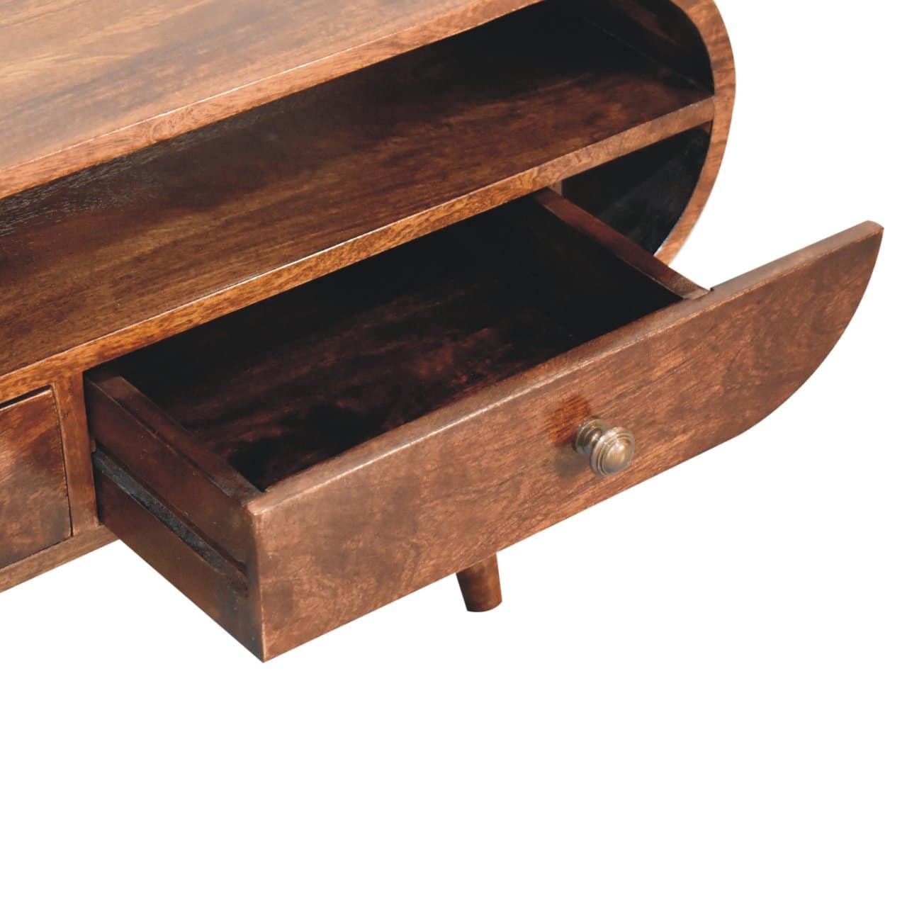 California Walnut Circular TV Stand – Additional view 4