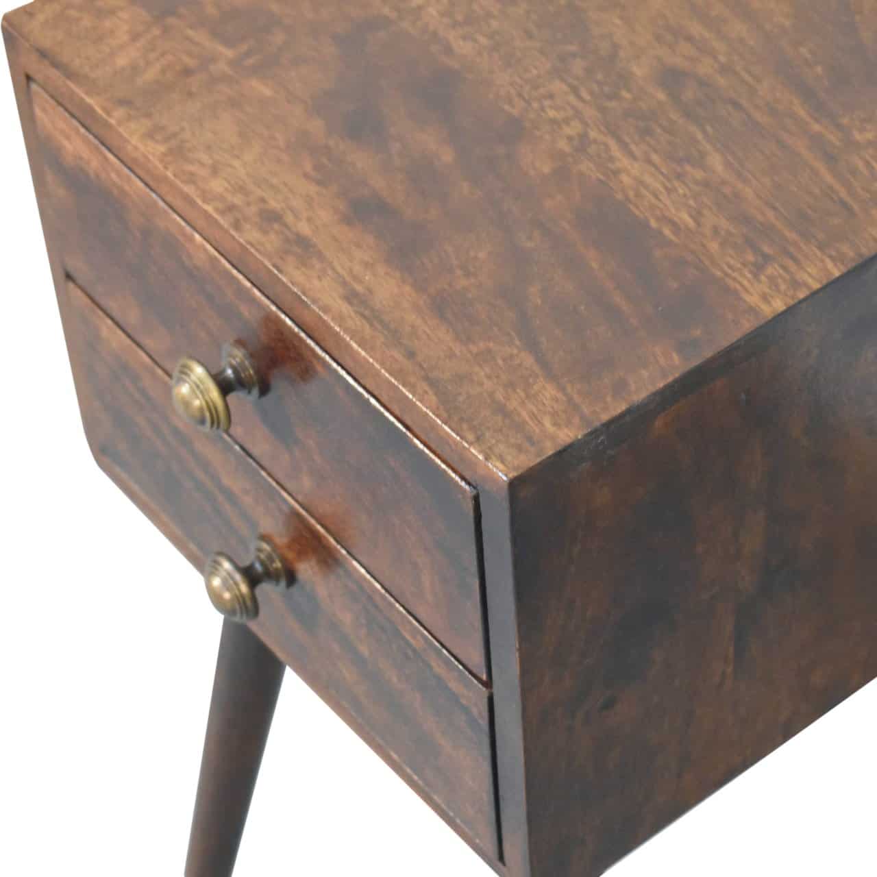 Mini 2 DrawerCalifornia Walnut Bedside – Additional view 3