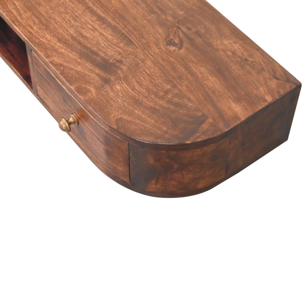Lunar 2 Drawer Wall Mounted Chestnut Console – Additional view 3