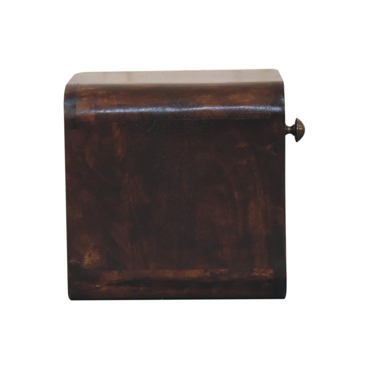 Mini Curved California Walnut Wall Mounted Bedside with Open Slot – Additional view 5