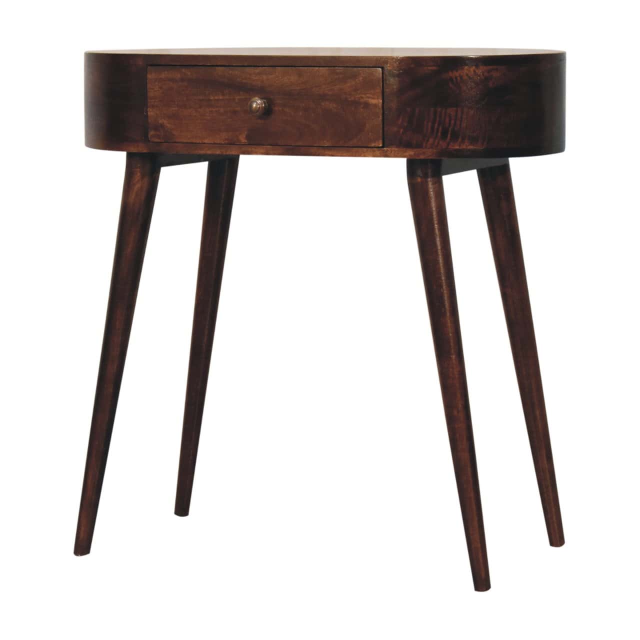 California Walnut Rounded Small Console Table – Additional view