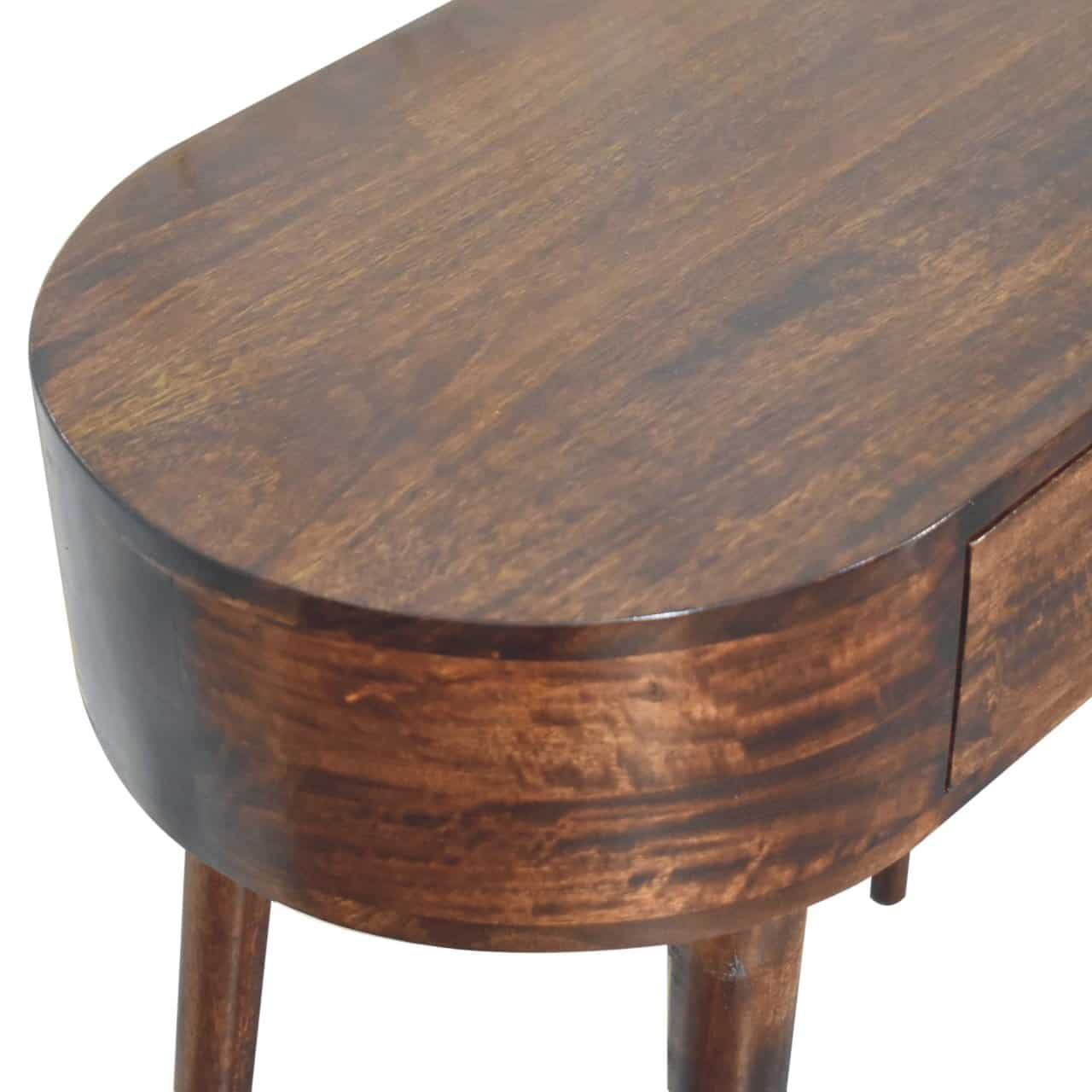 California Walnut Rounded Small Console Table – Additional view 3