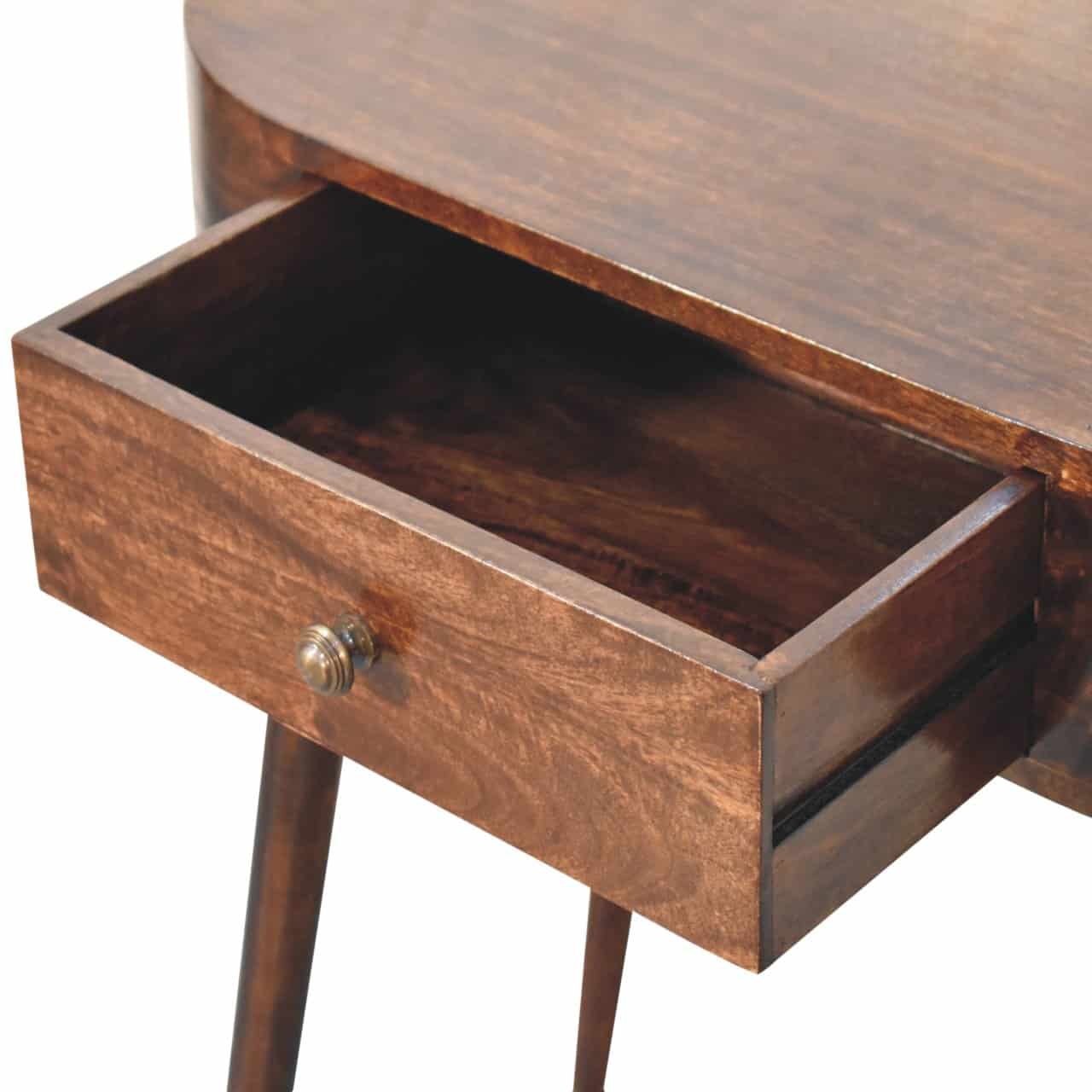 California Walnut Rounded Small Console Table – Additional view 4