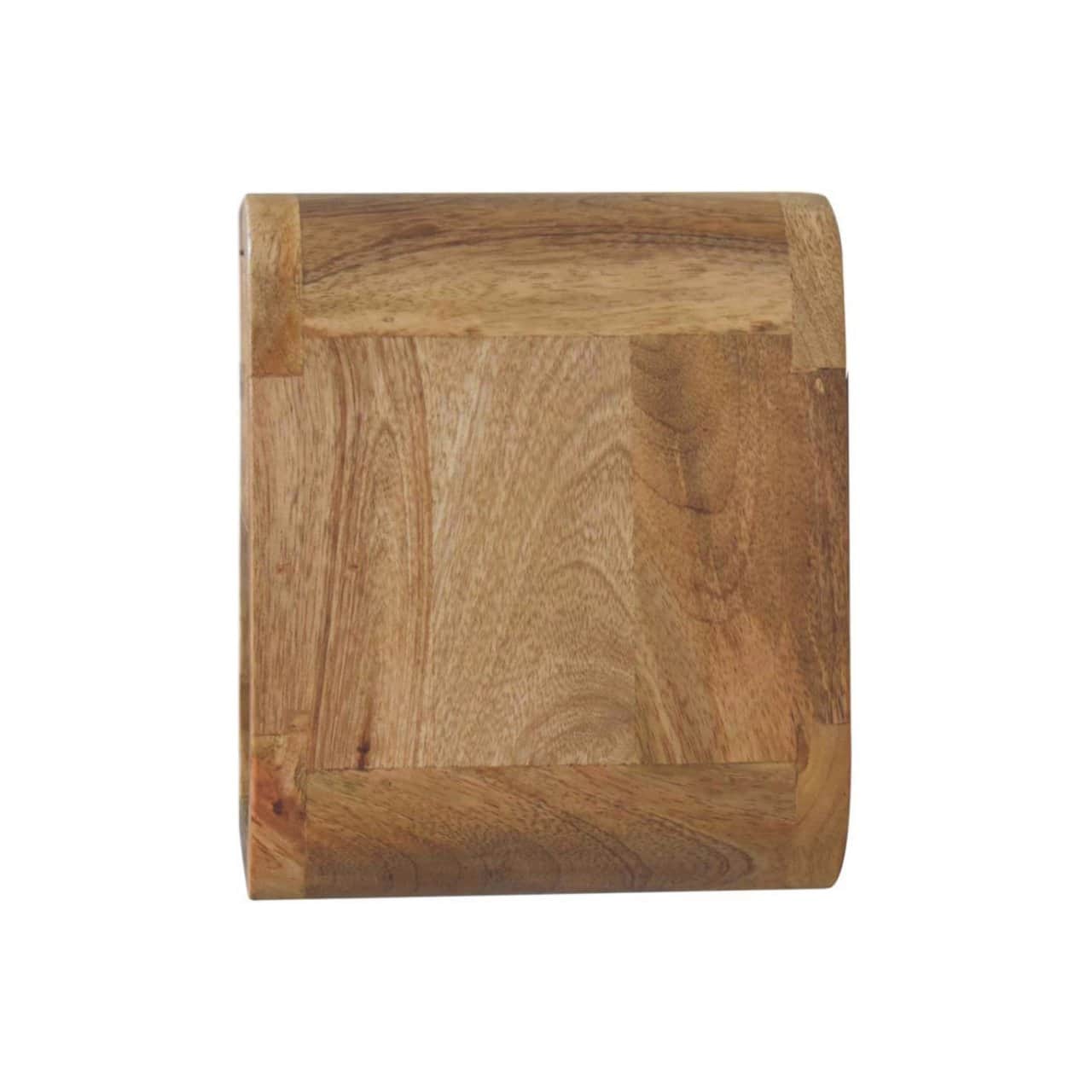 Extra Mini Wall Mounted Curved Oak-ish Bedside with Open Slot – Additional view 6