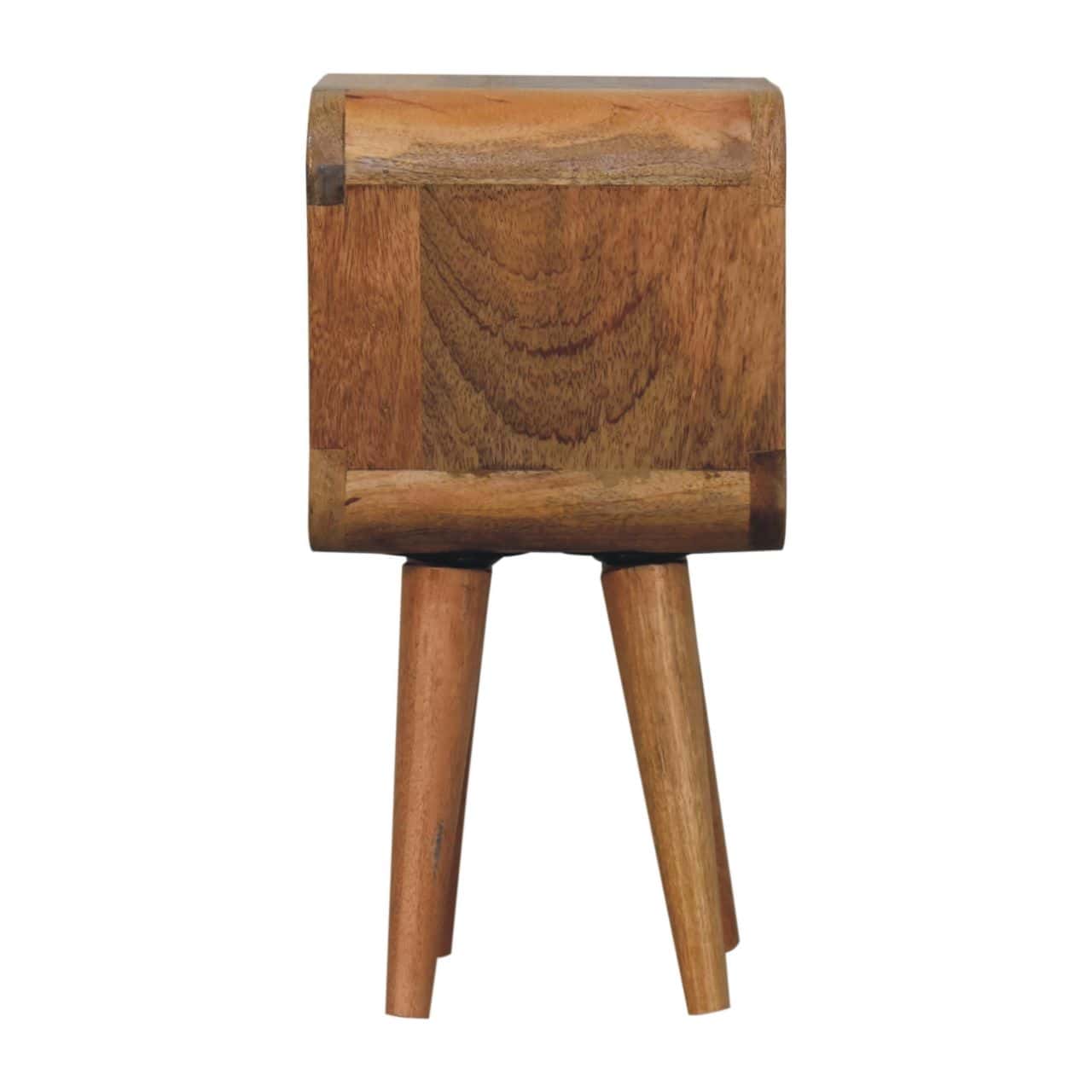 Extra Mini Minimalist Open Curved Oak-ish Bedside – Additional view 6
