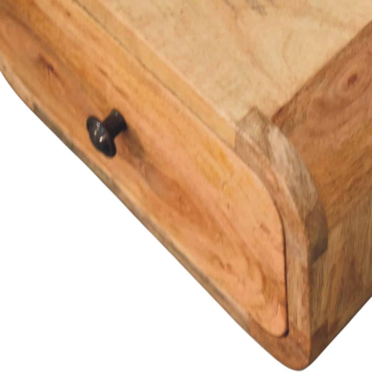 Avora Mini Wall-Mounted Oak-ish 1 Drawer Nightstand – Additional view 3