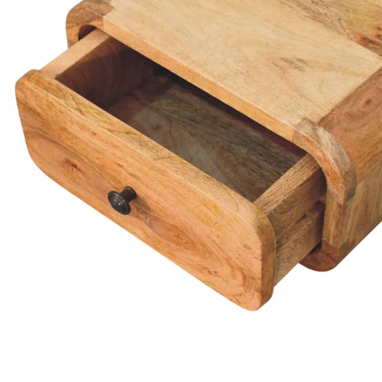Avora Mini Wall-Mounted Oak-ish 1 Drawer Nightstand – Additional view 4