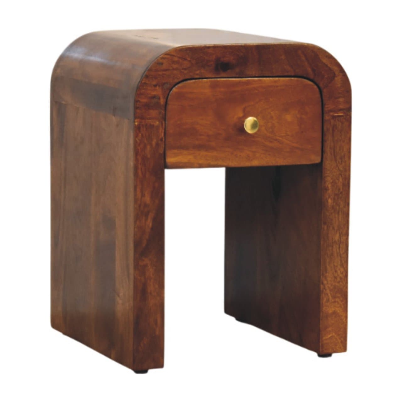 Mini Darcy Chestnut Nightstand with Curved Edges – Nightstands