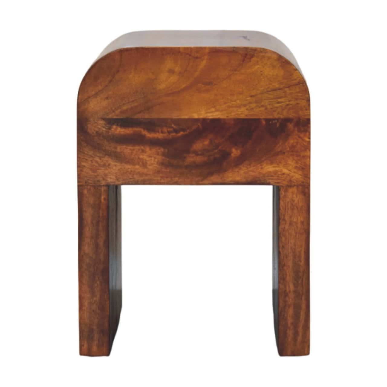 Mini Darcy Chestnut Nightstand with Curved Edges – Additional view 6