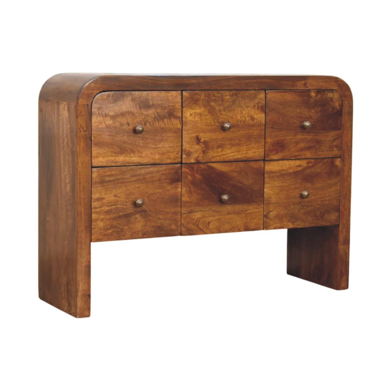 Darcy 3 over 3 Drawer Chest in Chestnut Finish – Additional view