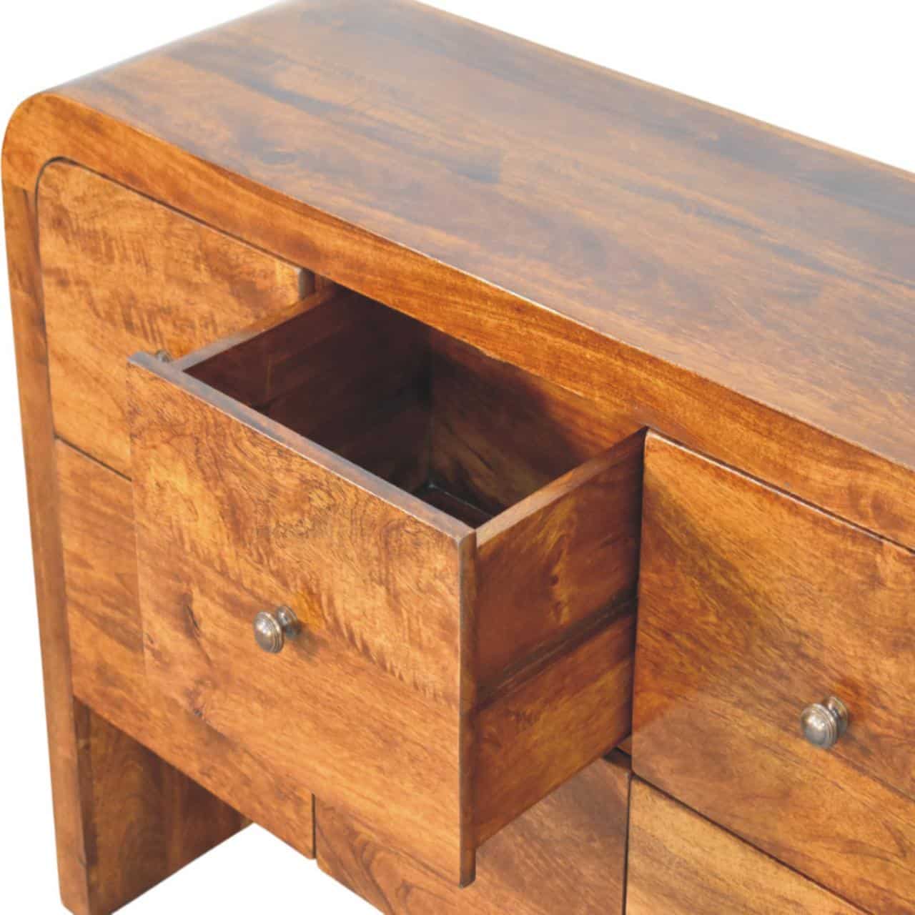Darcy 3 over 3 Drawer Chest in Chestnut Finish – Additional view 4