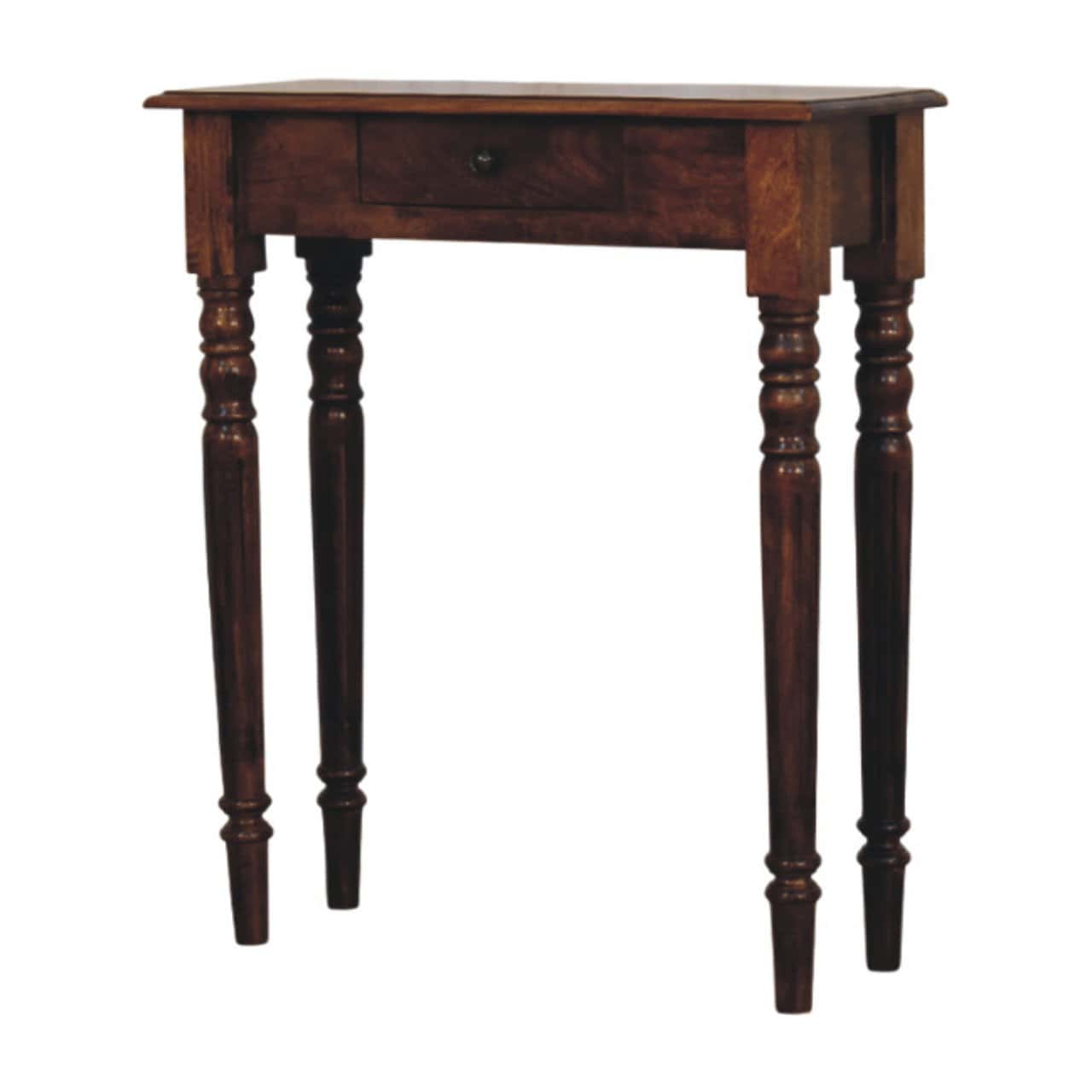 Turned Legs 1 Drawer Chestnut Console – Console Tables