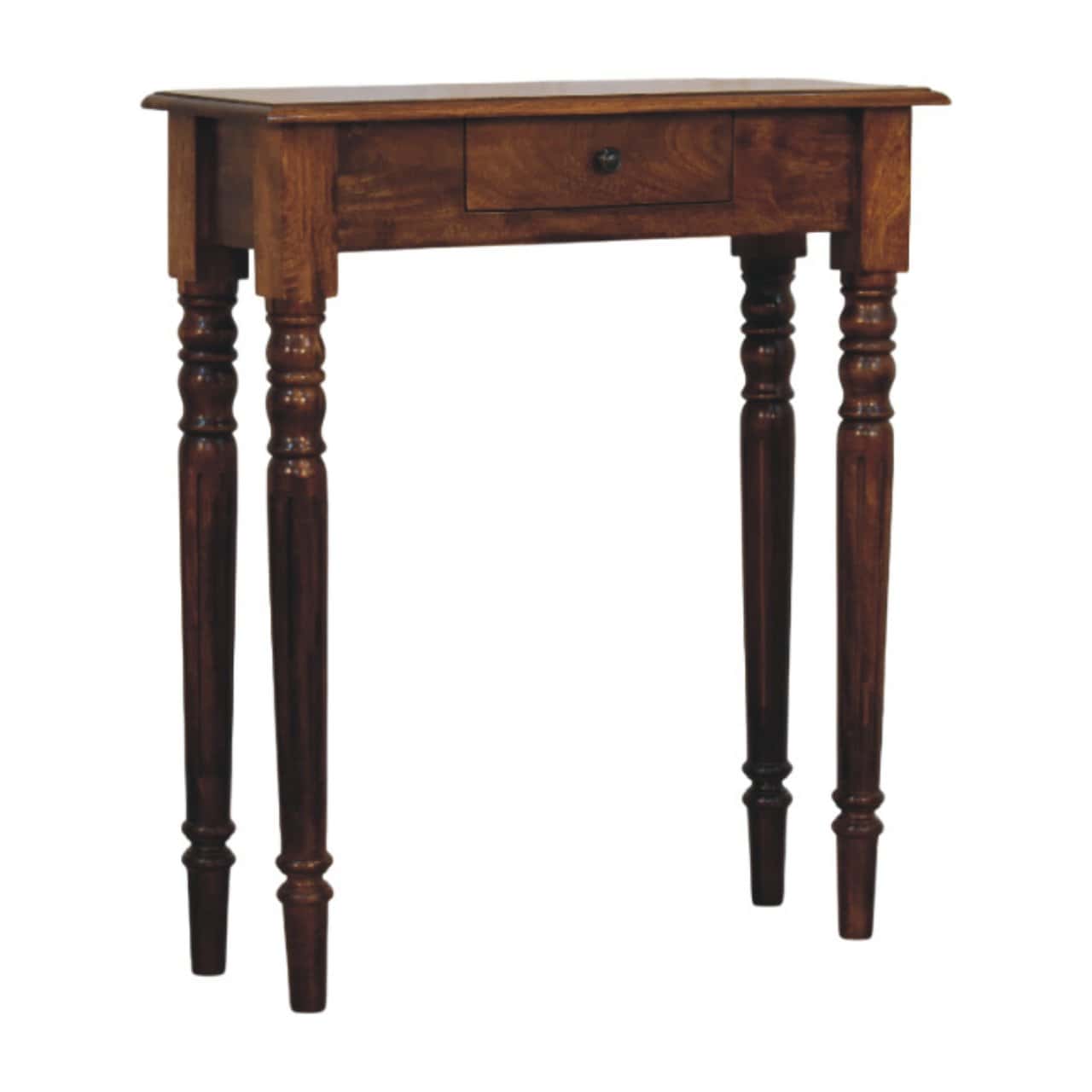 Turned Legs 1 Drawer Chestnut Console – Additional view