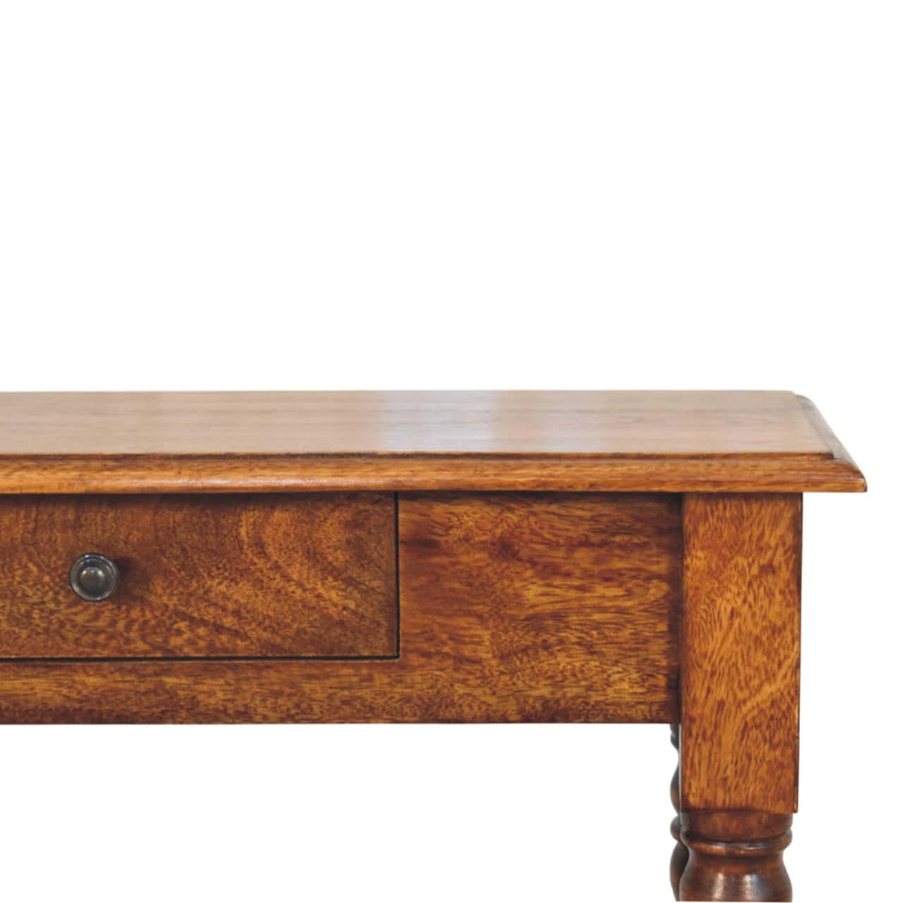 Turned Legs 1 Drawer Chestnut Console – Additional view 2