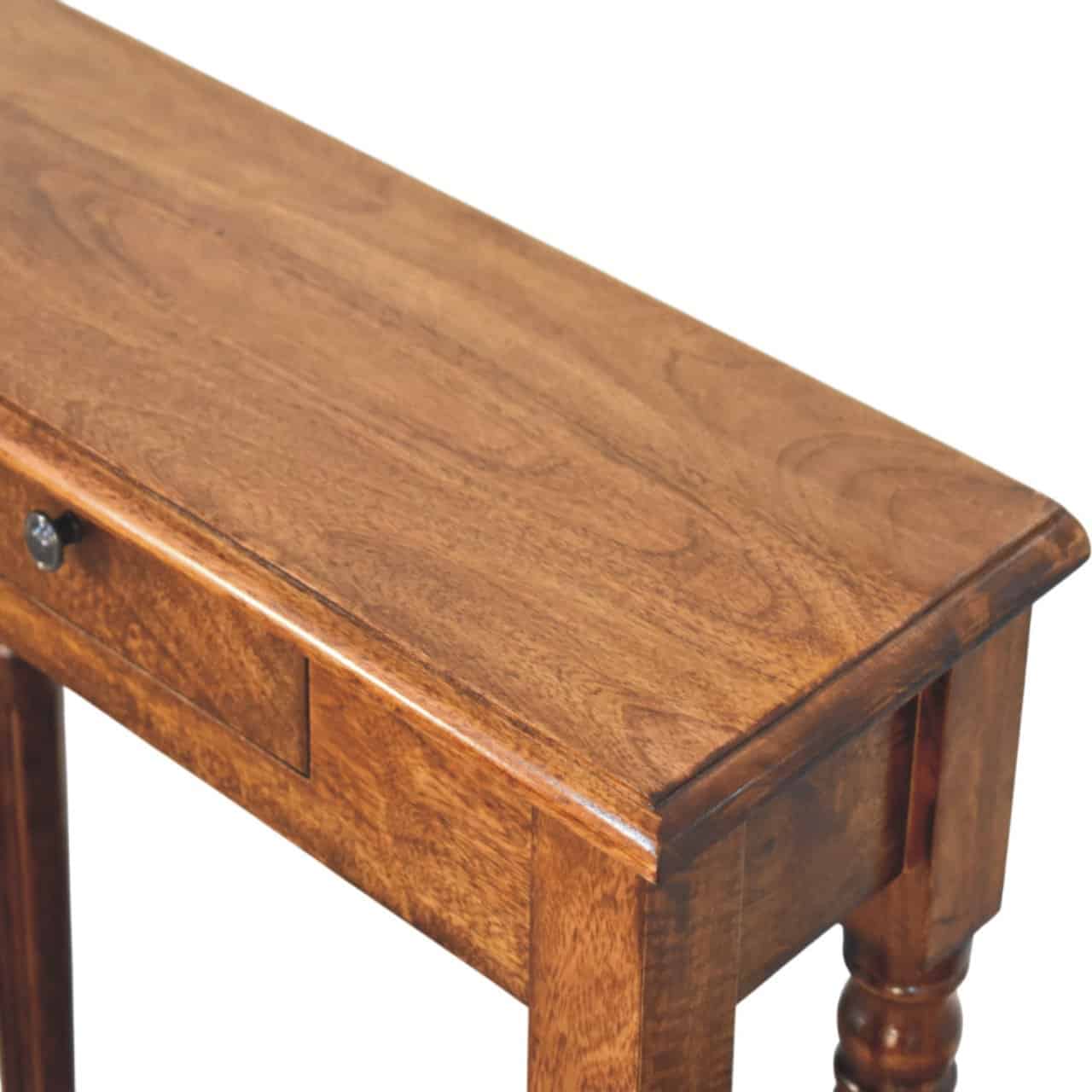 Turned Legs 1 Drawer Chestnut Console – Additional view 3