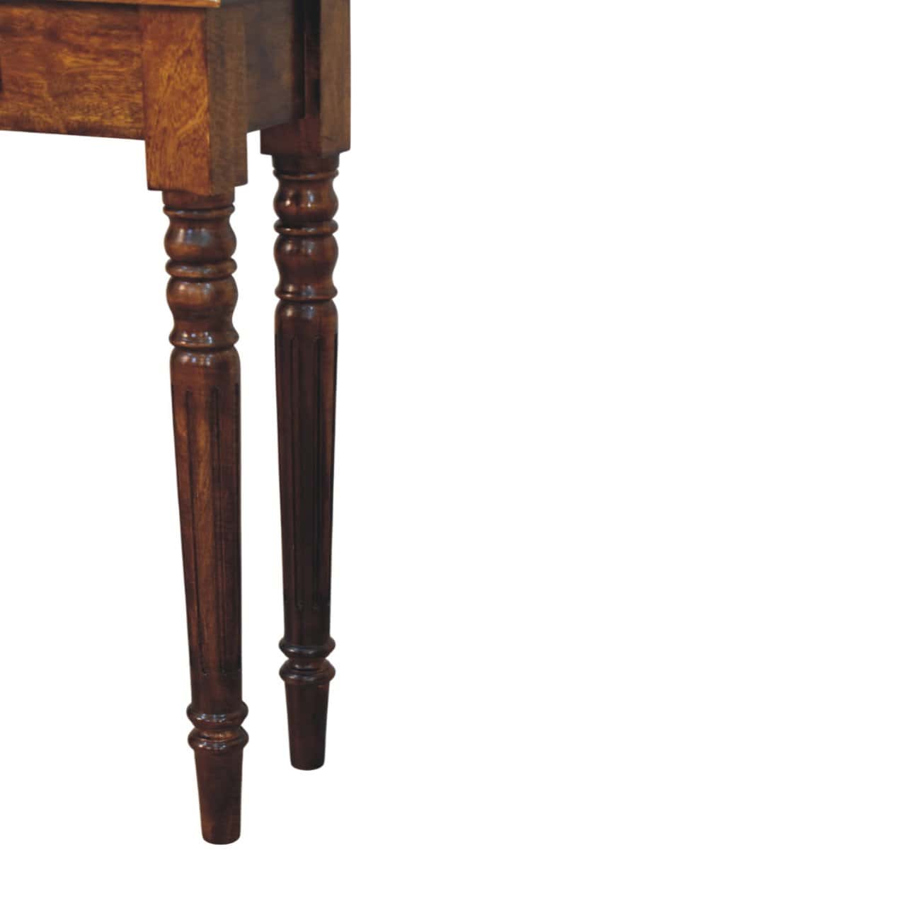 Turned Legs 1 Drawer Chestnut Console – Additional view 5
