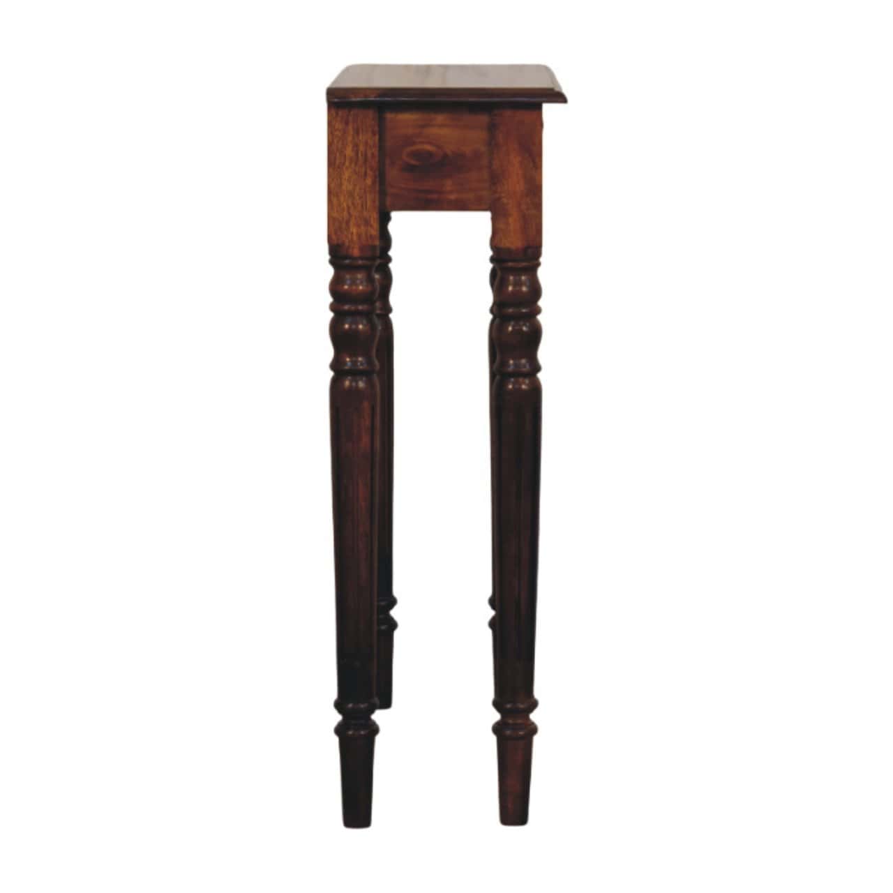 Turned Legs 1 Drawer Chestnut Console – Additional view 6