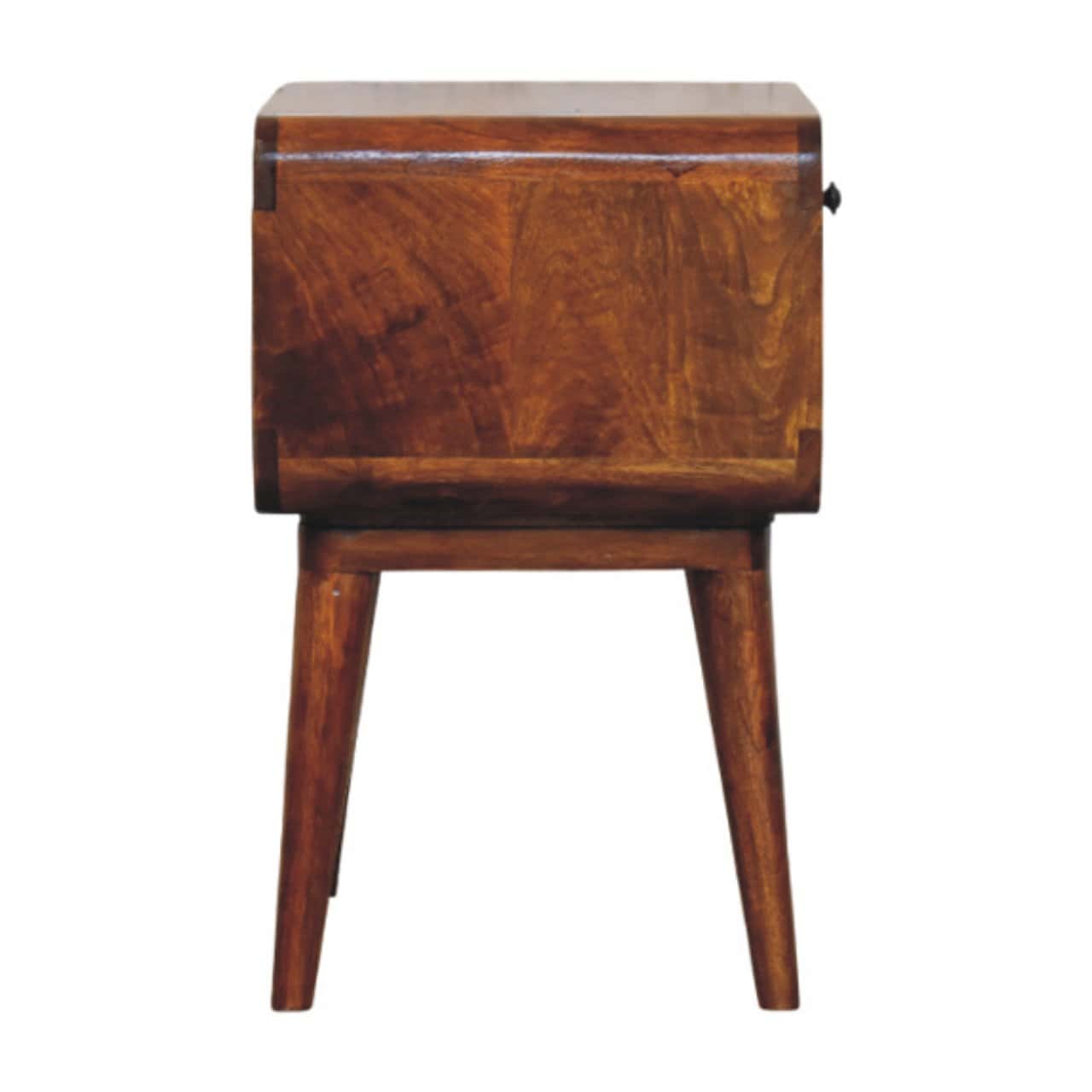 Avora Chestnut Nightstand with Drawer and open slot – Additional view 6