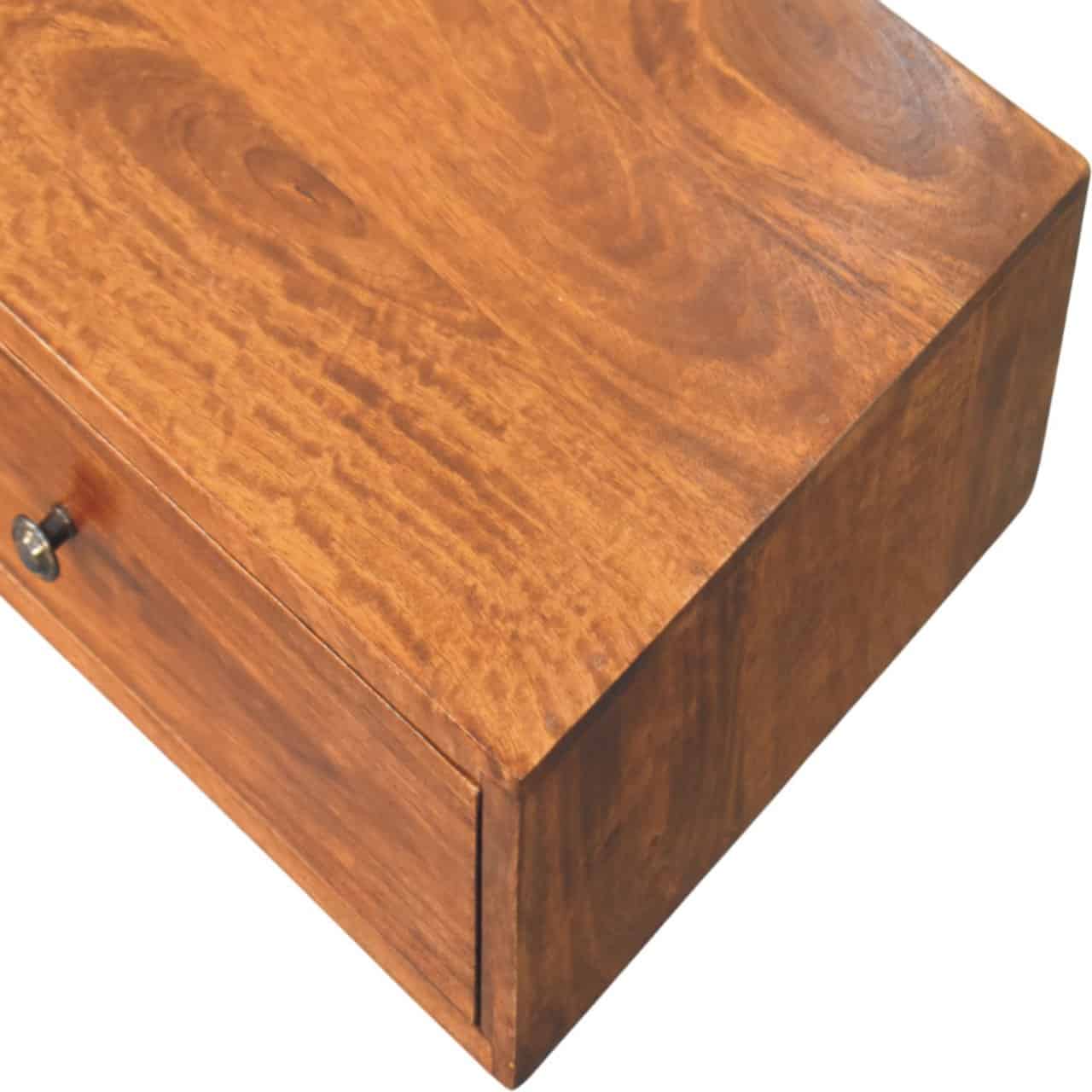 Lunar 2 Drawer Chestnut Wall Mounted Console – Additional view 3
