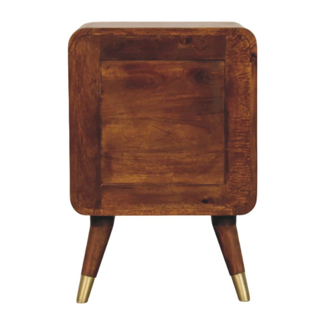 Avora Brass Embossed 2 Drawer Chestnut Nightstand – Additional view 6
