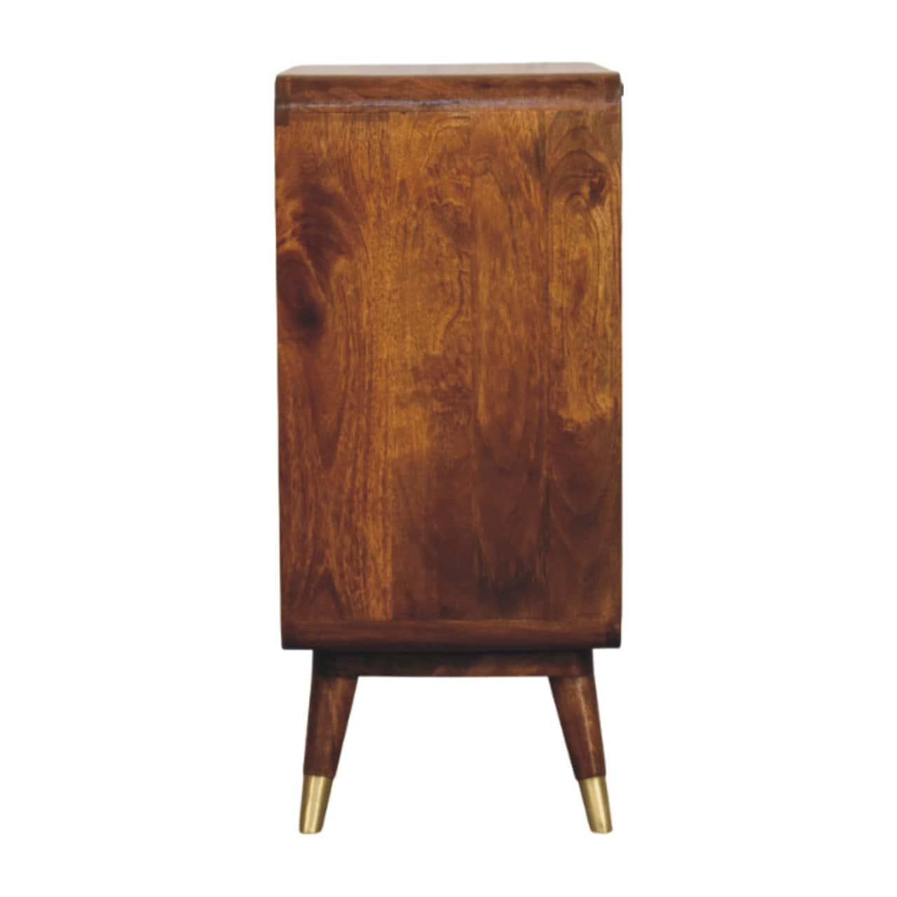 Avora Brass Embossed 2 Door Chestnut Cabinet – Additional view 5