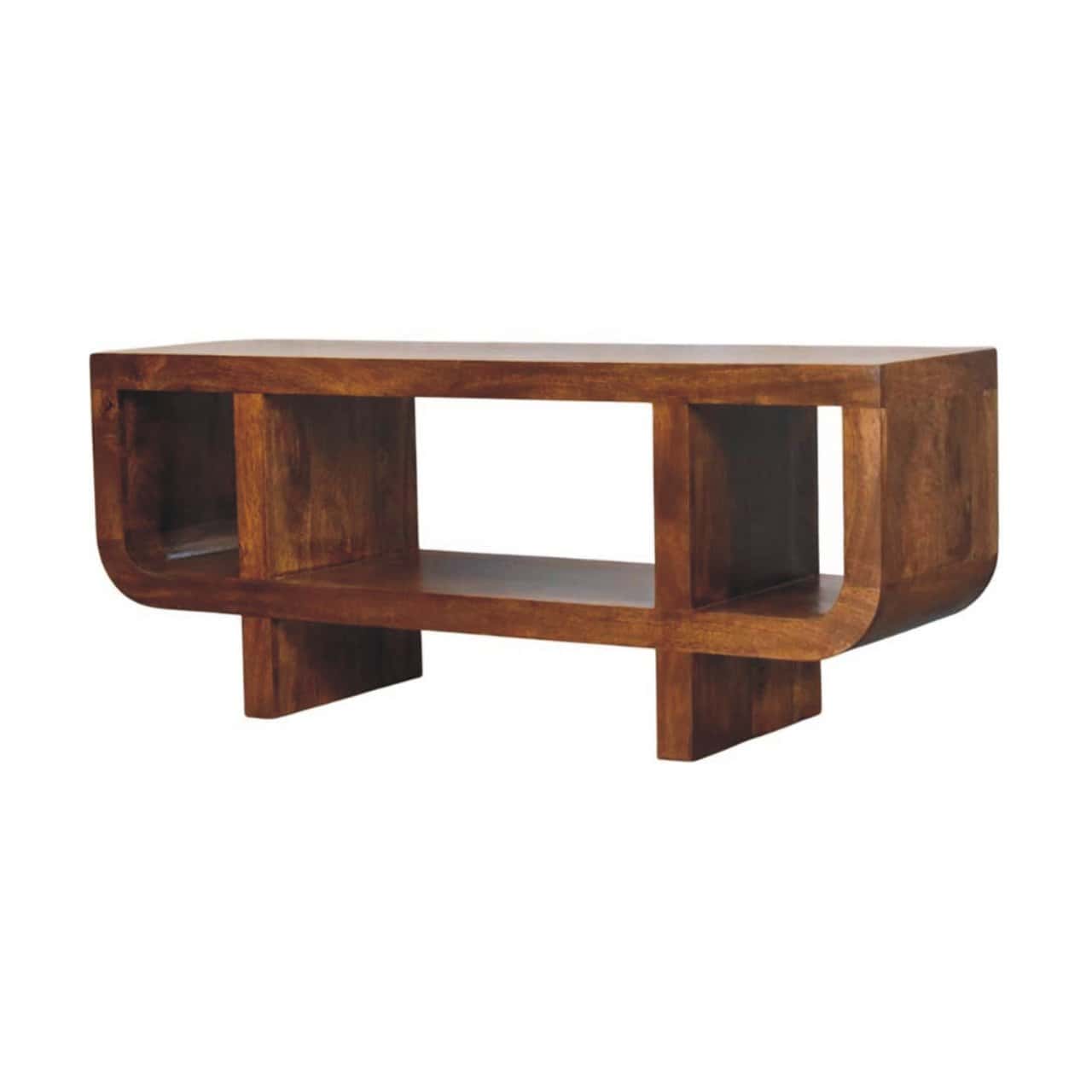 Orion Curved Chestnut Media Unit – TV Entertainment Units