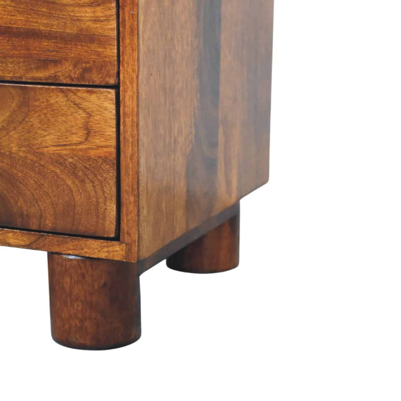 Tula 2 Drawer Chestnut Nightstand – Additional view 3