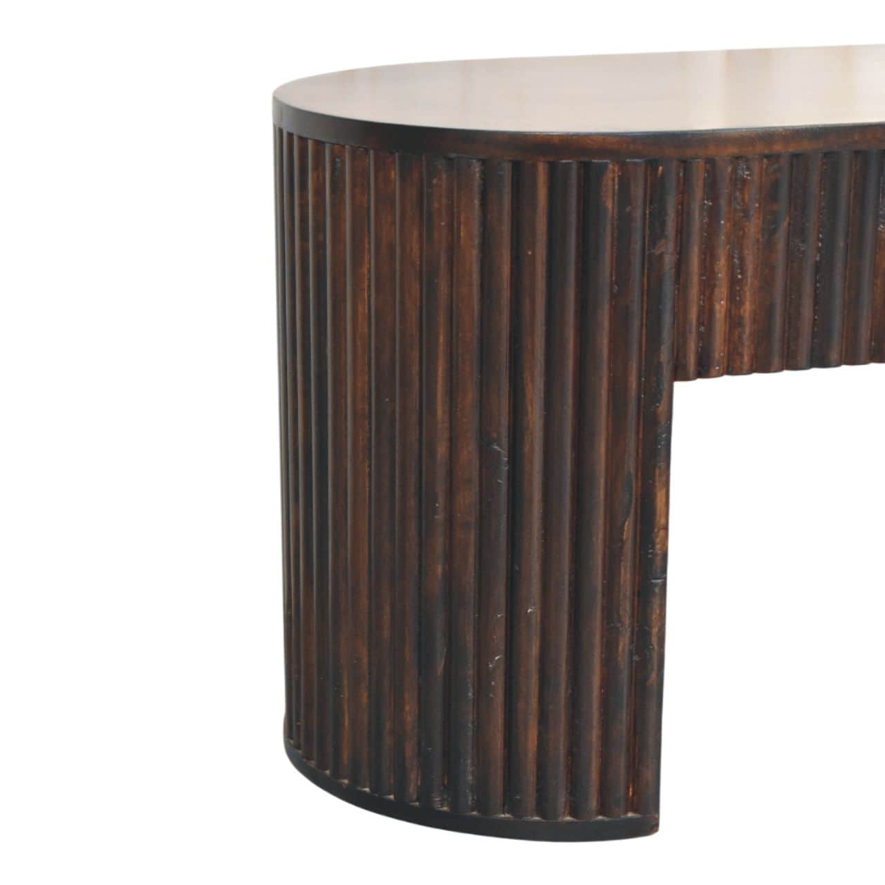 Velvet Mocha Fluted Bench – Additional view 3