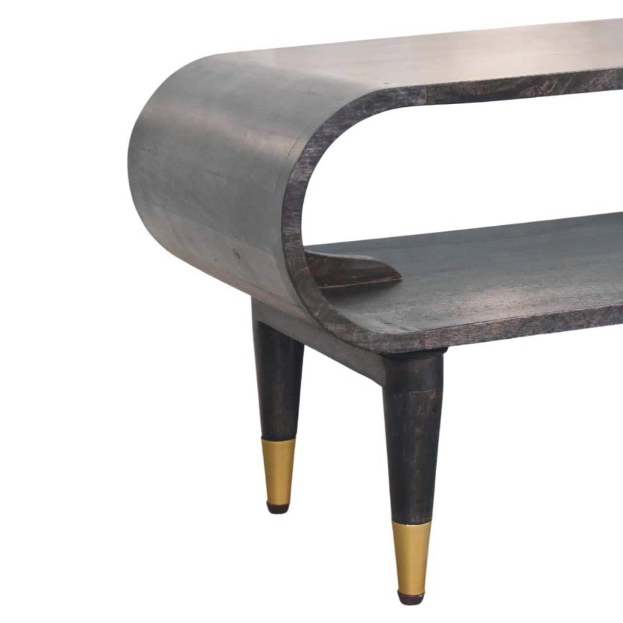 Curved Edge Media with Brass Accents – Additional view 3