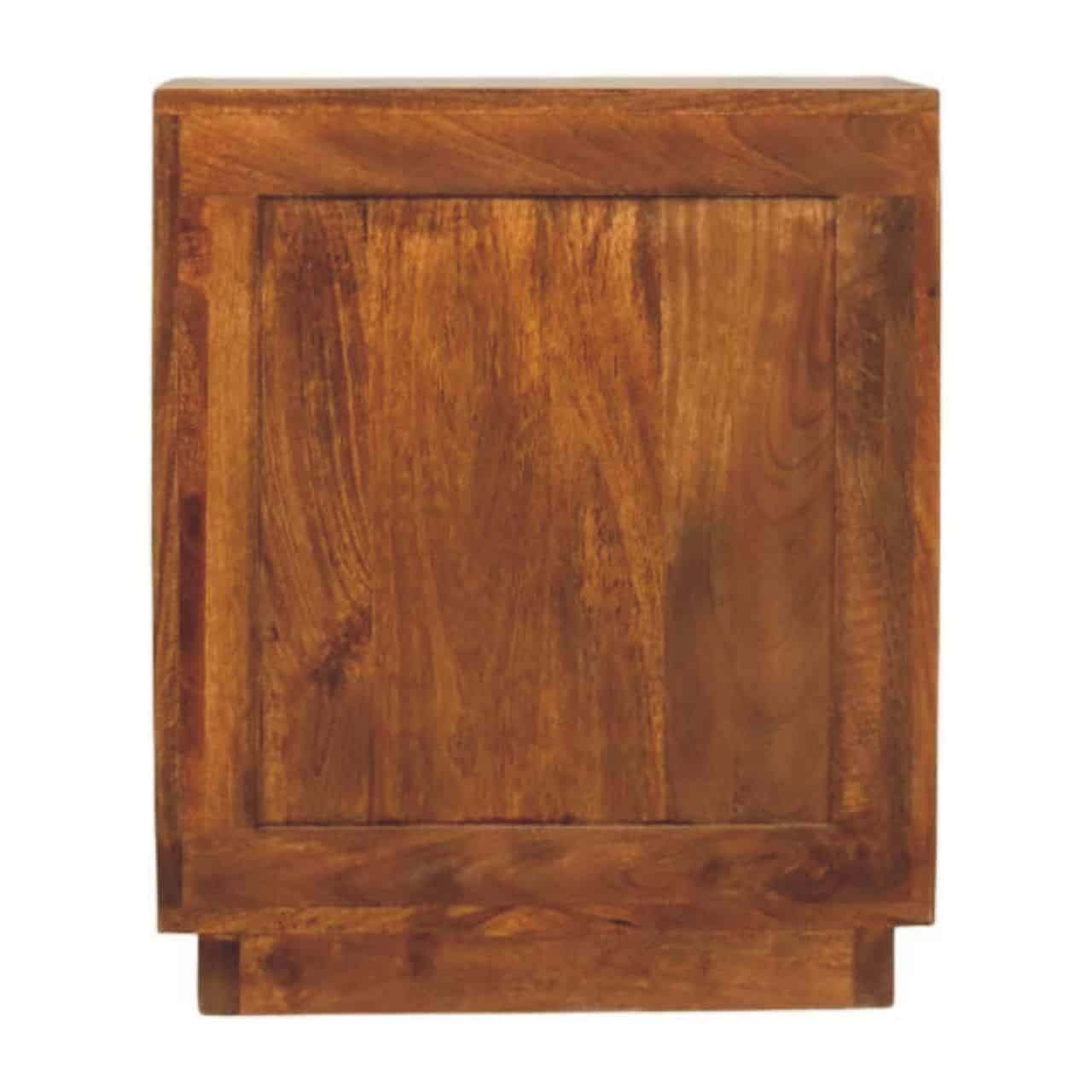 Solid Wood Curved Ribbed Bedside with Drawer – Additional view 7