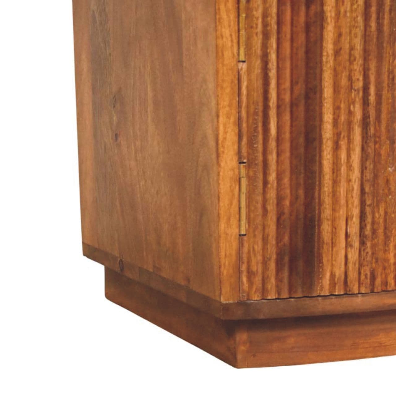 Solid Wood Curved Ribbed Bedside with Drawer – Additional view 5