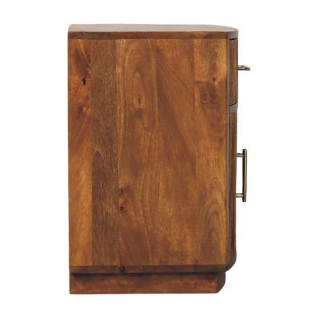 Solid Wood Curved Ribbed Bedside with Drawer – Additional view 6