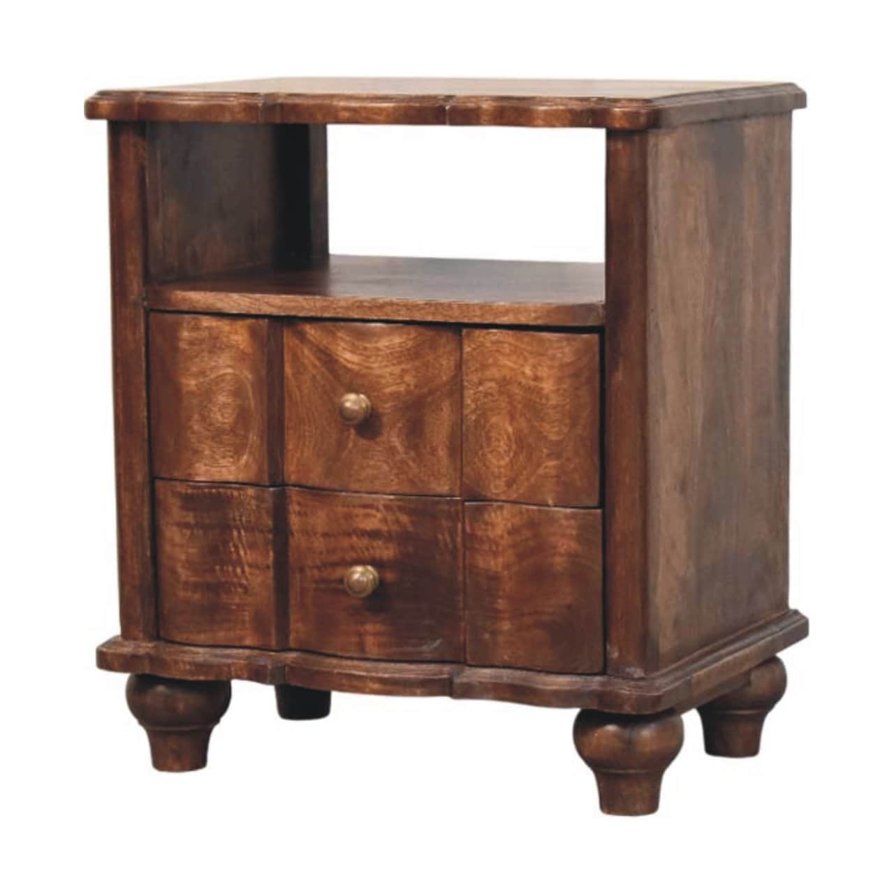 Lume Roasted Shelf Bedside Table – Bedside Tables
