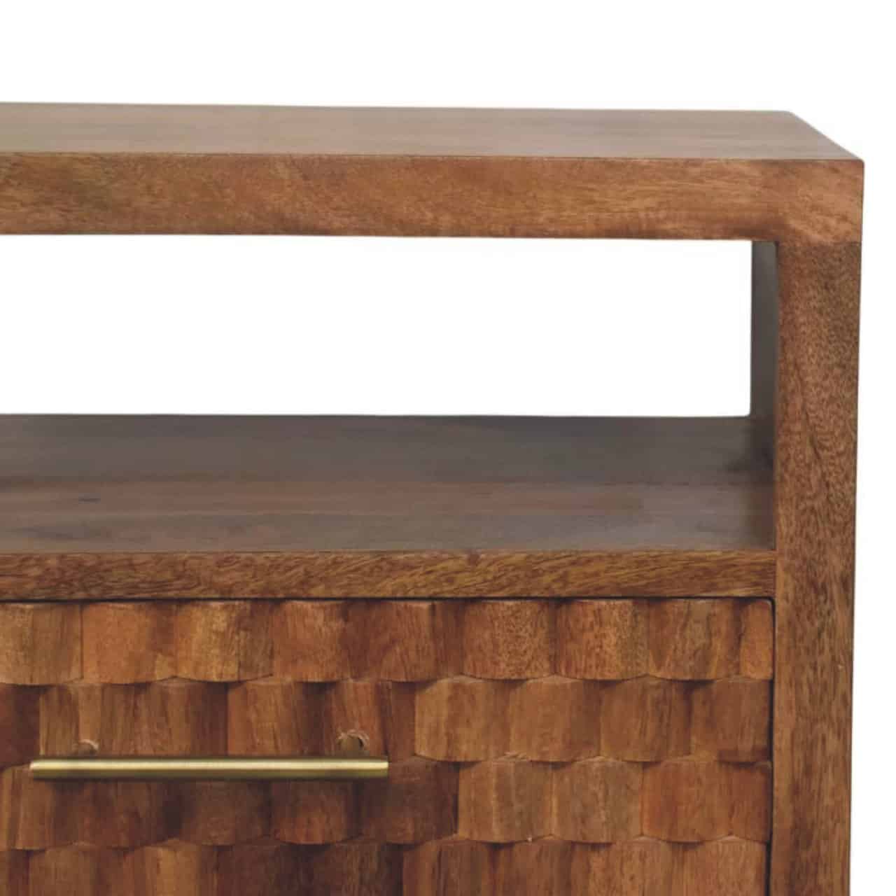 Cadiz Carved Open-Shelf Bedside – Additional view