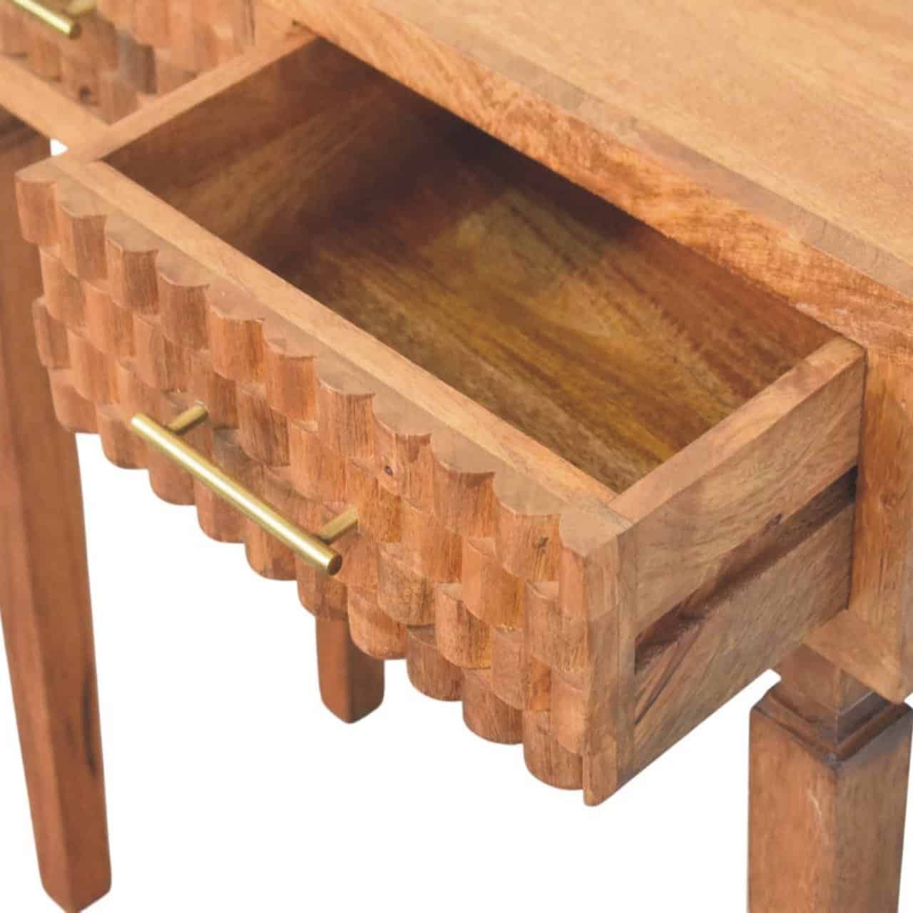 Cadiz Carved Twin-Drawer Console – Additional view 3