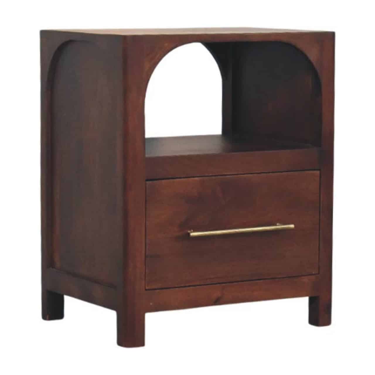 Arched Edge 1 Drawer Bedside – Bedside Tables