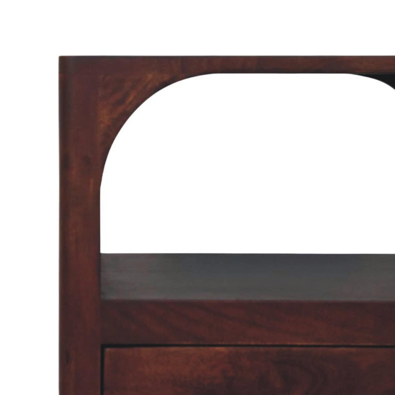 Arched Edge 1 Drawer Bedside – Additional view