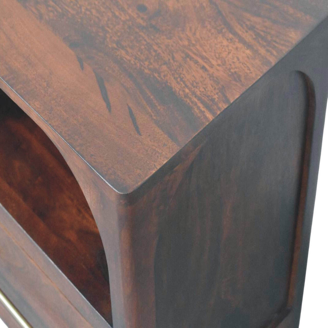 Arched Edge 1 Drawer Bedside – Additional view 2