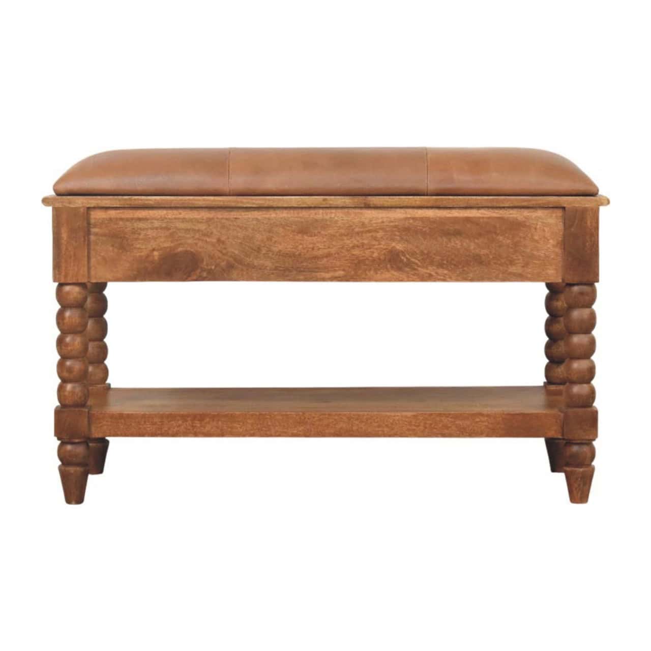 Spindle Leather Bench – Additional view 6