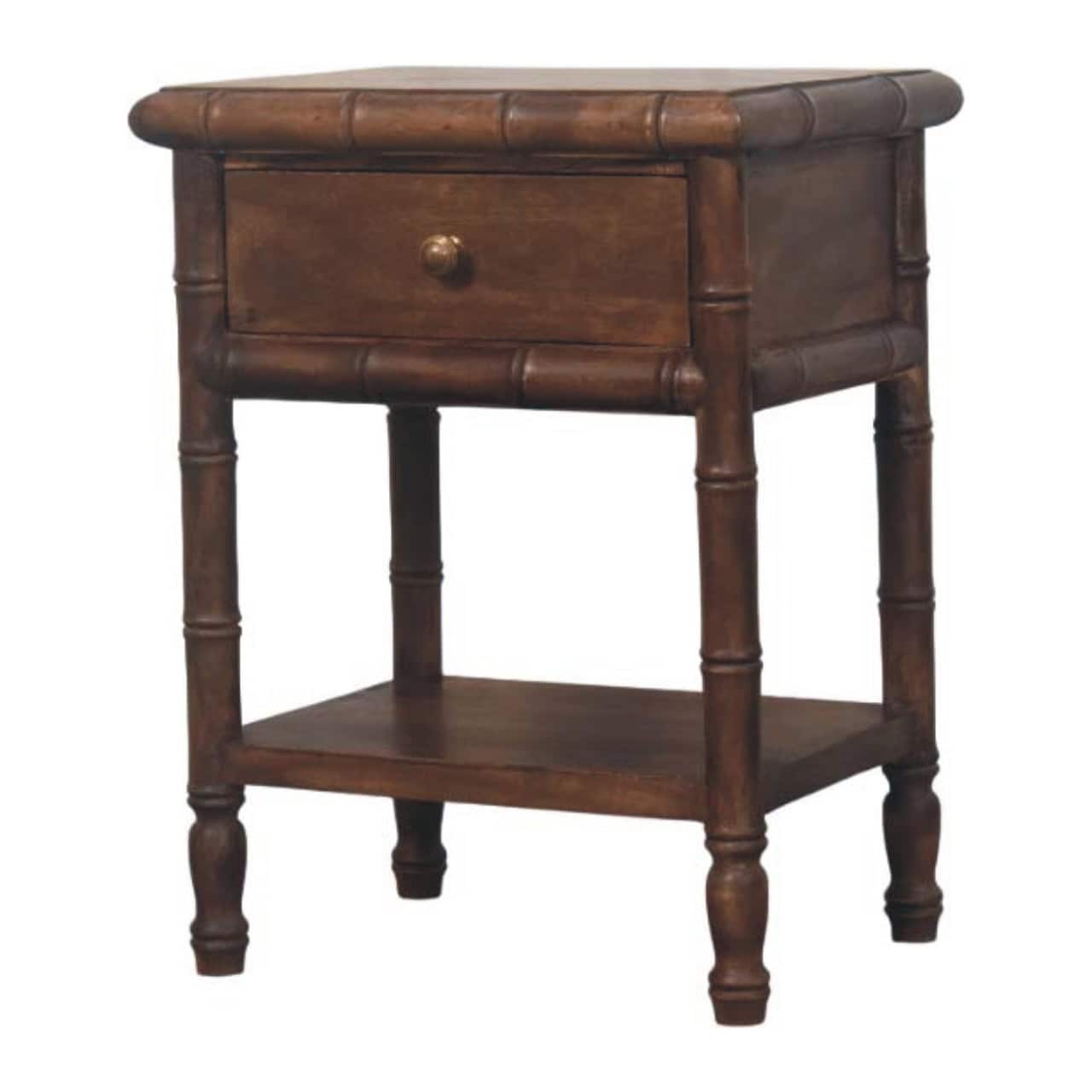 Bamboo Carved Bedside Table – Bedside Tables