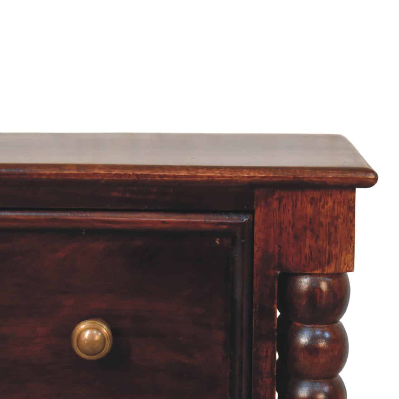 Spindle Winewood Nightstand – Additional view