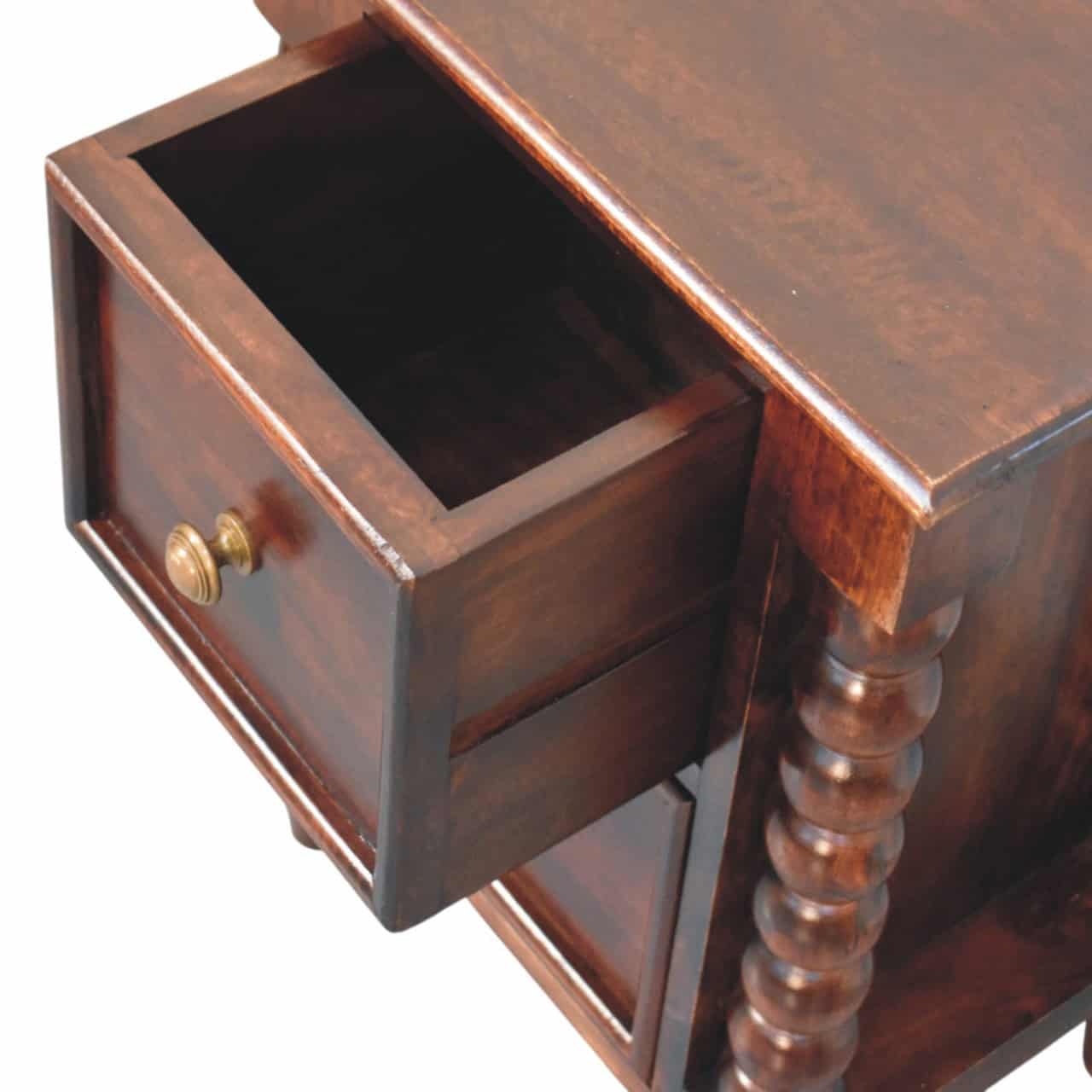 Spindle Winewood Nightstand – Additional view 3
