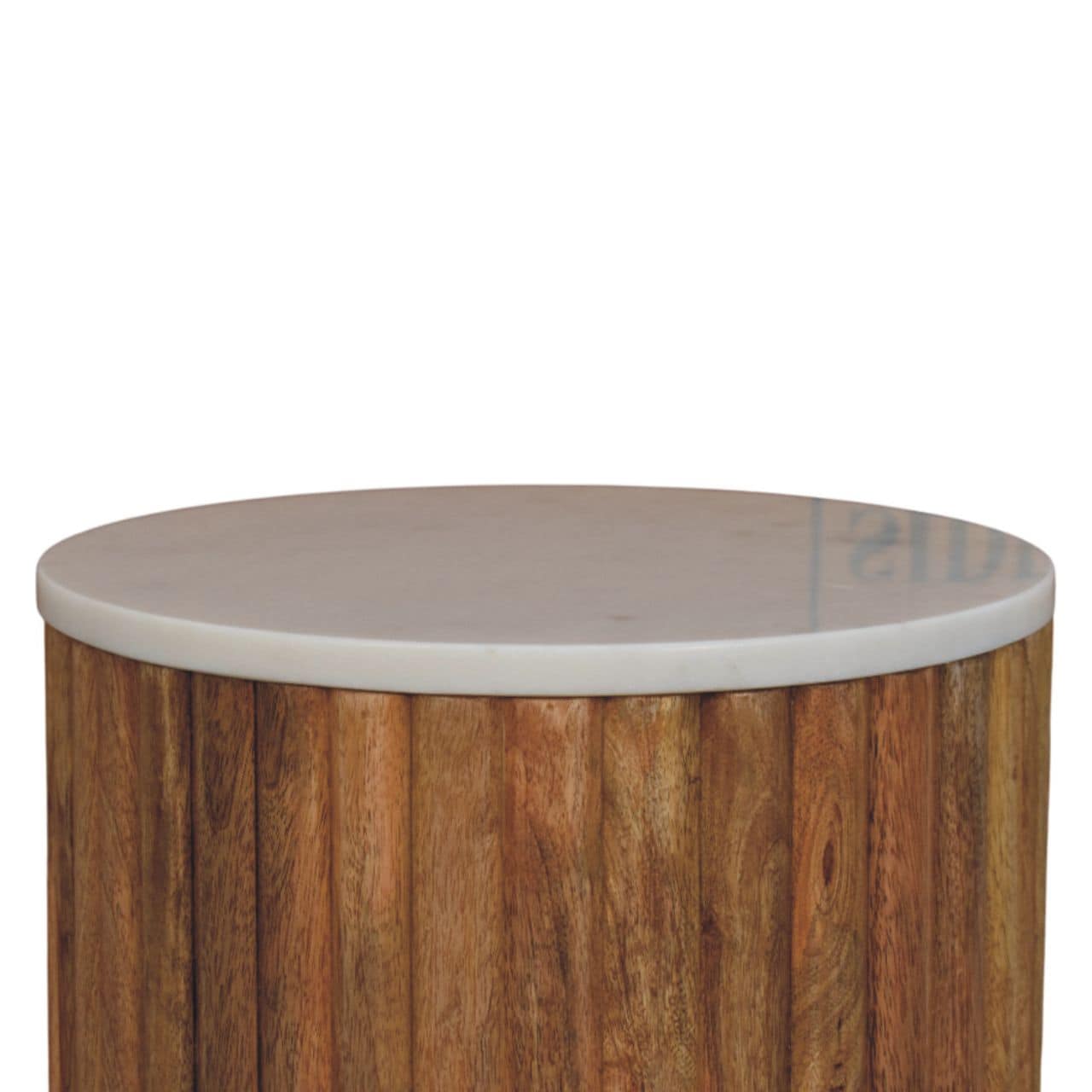 Fluted Marble Side Table – Additional view